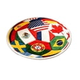 thumbnail image 2 of EQWLJWE Tapis de Porte pour Entrée de Maison, Tapis de Porte pour Porte d'Entrée Extérieure, Tapis Ballon de Soccer Drapeaux Tapis Rond Tapis Doux Faux Non - Tapis de Sol pour Chambre Salon Décor Sportif, 2 of 7