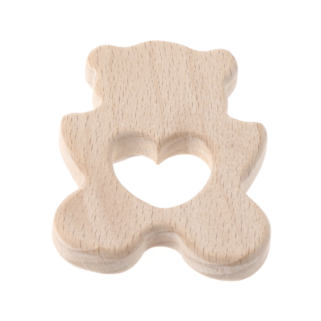 Wooden Toy Teething Relief Nature Organic Cloud Baby Nursing Holder Teether Baby 