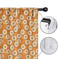 thumbnail image 4 of Blackout Kids Curtains,Orange Daisy Flower Smiley Faces Pattern Childrens Insulated Curtains Set Of 2,Bedroom Essentials,Toddler Room Decor 42"x54", 4 of 5
