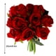 thumbnail image 2 of Nvzi Ramo de rosas artificiales de 12 cabezas, paquete de flores para decoración del hogar, adorno de flores para boda, rojo, 2 of 4