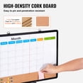 thumbnail image 4 of KFFKFF 24"x 18" Dual-Function Whiteboard and Cork Board with Aluminum Frame - Magnetic Dry Erase and Bulletin Board for Wall Installation - Suitable for Educational Institutions, Residences, 4 of 9