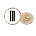 thumbnail image 1 of Broche de oro metálico circular Numeros romanos tres Unbranded, 1 of 3
