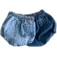 thumbnail image 2 of Conjunto de 2 pantalones cortos vaqueros para bebés y niños, cubrepañales holgados, pantalones bombachos, 90 cm, azul claro/oscuro, 2 of 5