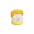 thumbnail image 2 of Cute Cat Relaxation Toy with Yellow Macaron Design, 1-Pack, Kawaii Vinyl Squeeze Figure for Women Office Desk, Toy, 2 of 3