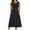 Black, variant on Women's Sleeveless Floral A-Line Midi Dress - Casual Flowy Beach Dress with Pockets, 95% Polyester, Spring/Summer 2025