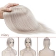 thumbnail image 4 of SEGO Clip in Hair Extensions Human Hair Toppers 100% Real Human Hair Topper Silk Base for Thinning/Loss Hair Natural Black Middle Part Hair Pieces, 4 of 9
