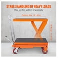 thumbnail image 3 of Hydraulic Lift Table Cart 1100lbs Capacity - 35.4" Lift Height - Manual Scissor Lift with Wheels, 3 of 7