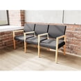 thumbnail image 5 of Pemberly Row Waiting Reception 3 Seat Tandem Seating Wood Frame in Black, 5 of 5