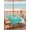 Aqua, Teal, White, variant on Outdoor Tablecloth with Umbrella Hole & Zipper, Summer Beach Round Tablecloth 54 Inch, Coastal Ocean Nautical Seaside Patio Table Cover Waterproof Table Cloth for Picnic/Party