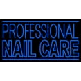 thumbnail image 1 of Professional Nail Care LED Neon Sign 13 x 24 - inches, Black Square Cut Acrylic Backing, with Dimmer - Bright and Premium built indoor LED Neon Sign for Spa interior decor and storefront., 1 of 7