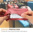 thumbnail image 5 of Epicgadget (2 Pack) Luggage Tag, Travel PU Leather Tag Address Label Holder with Privacy Cover Suitcase Identifier for Cruise, Airplane, and Traveling (Maroon), 5 of 5