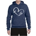 thumbnail image 2 of Wild Bobby Heart Made Of Faith Inspirational/Christian Unisex Graphic Hoodie Sweatshirt, Vintage Heather Navy, 3X-Large, 2 of 5
