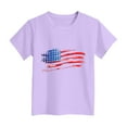 thumbnail image 4 of Gubotare Girls July 4th Shirts Girls' Shirts Short Sleeve Shirts Girls' T Shirts Soft Basic Tees Kids' T Shirts Summer Top T Shirt (Purple,Size 5-6 Years), 4 of 4