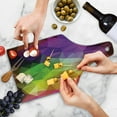 thumbnail image 4 of Abstract Cutting Board, Colorful Geometric Shapes Triangular Polygons Creative Surreal Print, Decorative Tempered Glass Cutting and Serving Board, Wine Bottle Shape, Multicolor, by Ambesonne, 4 of 5