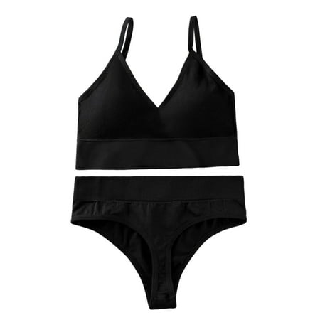 

Bras for Women French Sports Underwear no Steel Ring Bra + Panty Set