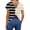 Beige, variant on Backless Cross V-Neck Top for Women - Short Sleeve Graphic Print Tee, Sexy Open Back Blouse for Women's Summer Party & Casual Outfits Beige L