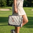 thumbnail image 4 of COEQINE Golf Cart Seat Cover Towel with Foldable Design and Carry Handle, Universal 51.2"x30.3", Comfort Quilted Polyester, 4 Front Pockets, Easy to Clean, Wolf Floral Beige, 4 of 8