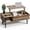 Gray, variant on TopComfy Wooden Liftable Coffee Table Converts to Desk with Hidden Storage Compartments Adjustable Shelves Retro Wood Grain Metal Frame for Living Room, Brown