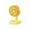 Yellow, variant on Cute Cat Ear Two Tone Mini Desktop Fan 3 Adjustable Speeds Low Noise Usb Recharge Portable Table Cooling Fan For Student Dorm Office Bedroom Desk And Indoor Summer Daily Use