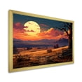 thumbnail image 2 of Designart "Sunset Silhouette Pathway Perspectives I" Landscapes Framed Wall Art Decor - Country Red Landscape Modern Living Room Framed Canvas Art, 2 of 6
