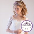 thumbnail image 3 of KAKOWELY Delicada tiara con corona de diamantes de imitación brillantes para boda, novia, graduación, diadema con peine, 3 of 4