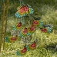 thumbnail image 5 of Set of 2 35" Tall Standing Colorful Iron Peacocks, 5 of 8