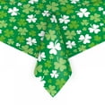 thumbnail image 6 of St Patrick's Day Tablecloths Holiday Decorations Shamrock Table Skirt Plastic Lucky Irish Table Covers for Rectangle Tables St Patrick's Day Favors, 54 x 70 Inches, 6 of 9
