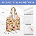 thumbnail image 2 of Xecao's Excavator (2) Canvas Tote Bag is a versatile choice for women, serving as a stylish beach bag, shopping bag,and reusable grocery bag., 2 of 5