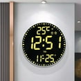 thumbnail image 3 of Round LED Smart Digital Clock Wifi Electronic Wall Mounted Clock Multifunctional Modern Design Living Room Decor, 3 of 6