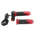 thumbnail image 2 of 1 par de empuñaduras de acelerador de 12 V-99 V manillar de empuñadura de acelerador de giro universal con botón para scooters de bicicletas eléctricas rojo, 2 of 10