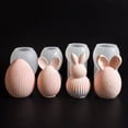 thumbnail image 2 of RYDCOT DIY Easter Egg Shaped Mold, Striped Candle Silicone Molds for Epoxy Resin, Gypsum and Candle (1Pcs), 2 of 2