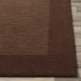 thumbnail image 5 of BoutiqueRugs Cord Boho Hand Tufted Wool Natural Fiber Soft Area Rug - Farmhouse Minimalist Geometric Bordered Solid Color Carpet - Dark Brown, Taupe, Tan - 9'9" Square, 5 of 14