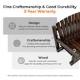 thumbnail image 6 of Innovaze 4 FT Rustic Fir Wood Porch Swing, Handcrafted Outdoor Hanging Bench, Heavy-Duty 900lbs for Patio Garden, 6 of 6