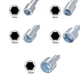 thumbnail image 4 of Juego de llaves de vaso hexagonal de 6 puntos en forma de L de 7mm 8mm 10mm 13mm 14mm, de extremo único, 4 of 5