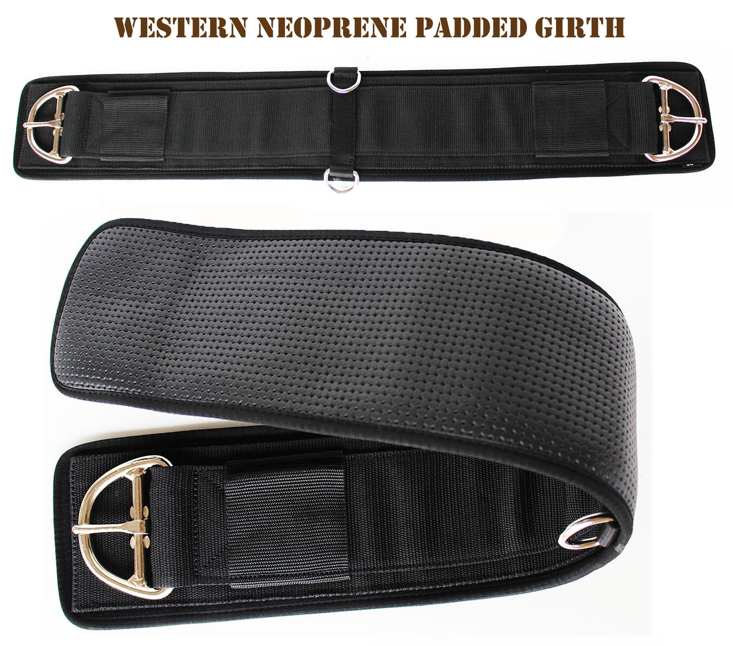 5" wide Horse Western Riding Girth Cinch Neoprene NonSlip Tack Black