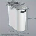 thumbnail image 4 of 1pc Creative Bathroom Trash Can with Lid - Press Type, Large Capacity, Home Essential, 4 of 4