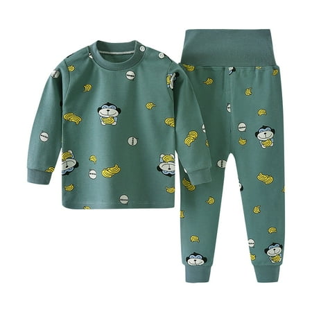 

Baby Boy Pajamas Baby Boy Clothes 2t Toddler Girls Boys Baby Soft Pajamas Toddler Cartoon Prints Hight Waist Long Sleeve Kid Sleepwear Sets Boy Winter