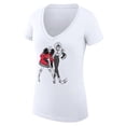 thumbnail image 2 of Women's G-III 4Her by Carl Banks White Ottawa Senators Super-Slim Fit Lightweight Hockey Girls V-Neck T-Shirt, 2 of 3