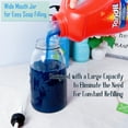 thumbnail image 3 of Glass Laundry Detergent Bottle Dispenser, Two 50oz Farmhouse Mason Jar Style with Pump, Black Lid, 3 of 6