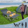 thumbnail image 3 of MOPHOTO Oversized 2PK Folding Camping Cot for Adults, XXL Outdoor Portable Camp Bed with Carry Bag, Oxford Strong Heavy Duty Sleeping Cots with Mattress, 3 of 8