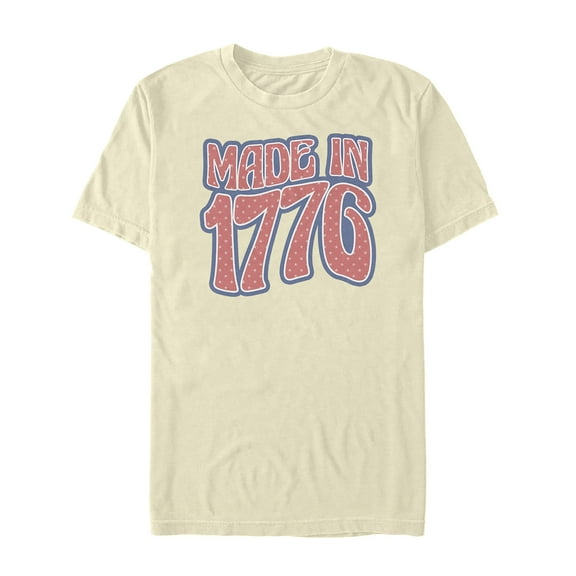 Men's Lost Gods Fourth of July  Made in 1776  Graphic Tee Cream X Large