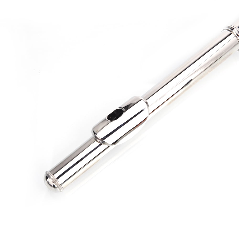 Nickel Plated C Closed Hole Concert Band Flute Silver