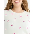 thumbnail image 4 of Terra & Sky Women's Plus Printed Pullover Sweater with Long-Sleeves, Midweight, Sizes 0X-5X, 4 of 5
