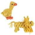 thumbnail image 4 of 2 Pcs Knitted Entertaining Interactive Playthings Adorable Rope Toys (Yellow), 4 of 8
