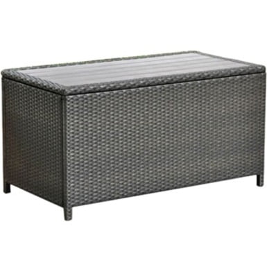 International Caravan Barcelona 42 in. Resin Wicker 80 Gallon Outdoor Storage Trunk