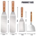 thumbnail image 3 of Juego de 4 espátulas largas y cortas exclusivas para plancha con 10 platos de PP de calidad superior, 3 of 6