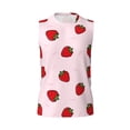 thumbnail image 6 of Lsque Strawberry Print Men's Cotton Blend Sleeveless Muscle Shirts (S-3XL)- Moisture Wicking, Odor Protection, UPF 30+,Medium, 6 of 8