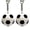 Black, variant on SPRING PARK 2 Pcs Key Ring Vibrant Color Soccer Sports Ball Keychains for Kids Party Favors & School Carnival Prizes