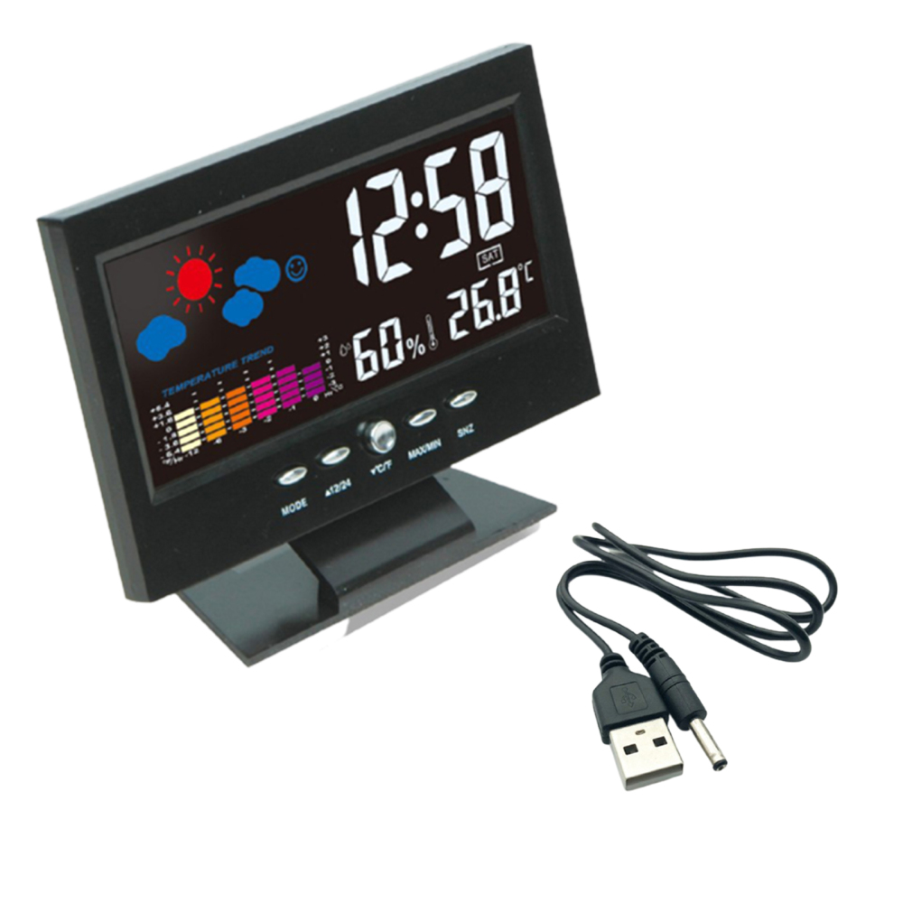 8082T Multifunctional LCD Digital Clock with Calendar Display