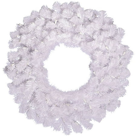 Vickerman 30" Crystal White Wreath 140 Tips